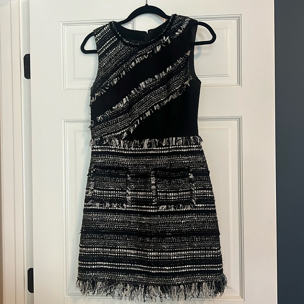 Maginn boucle fringe dress